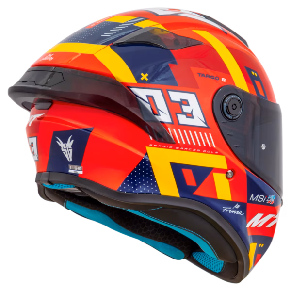 CAPACETE MT TARGO S RP SERGIO GARCIA 24 E5 - Imagem 4